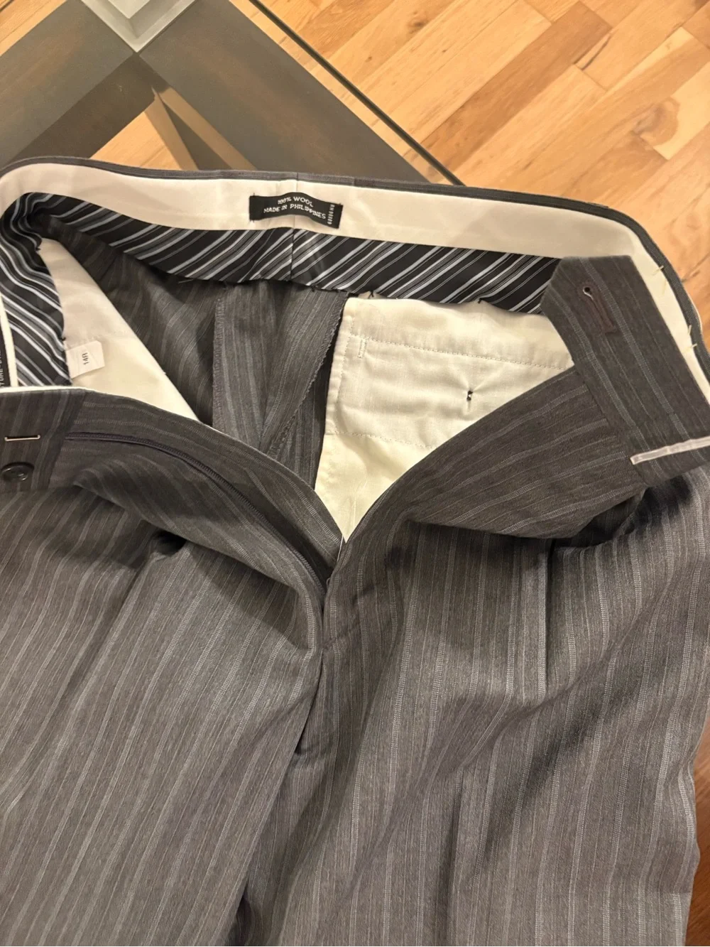 Europa Classic Gray Pinstripe Kids Matching Suit Set - Two-Piece size 14R
